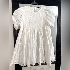 Eyelet dress.